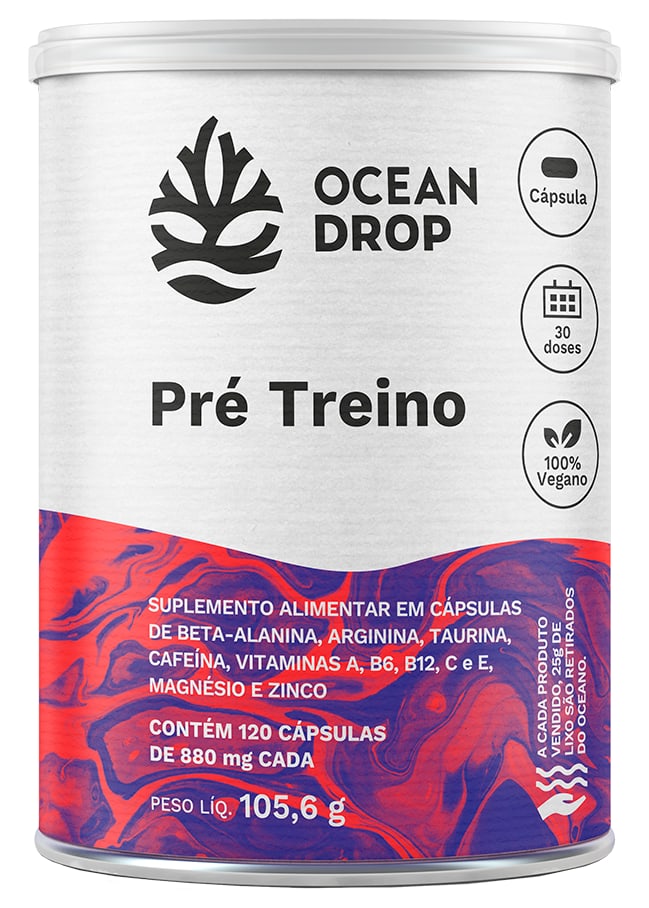 Pré-Treino Ocean Drop — 120 cápsulas