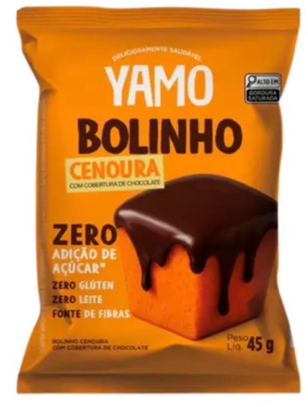 Bolinho Yamo Topway Cenoura com Cobertura de Chocolate 45 g