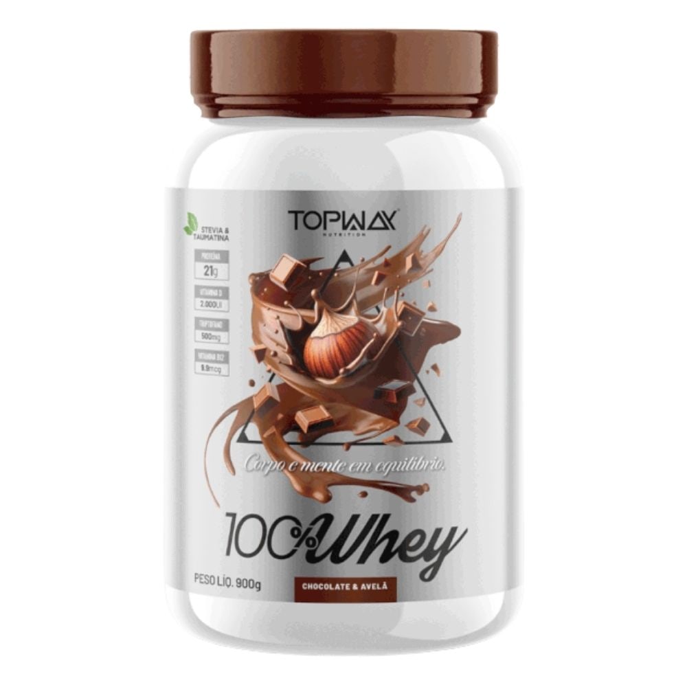 Topway 100% Whey Protein Chocolate com Avelã 900g