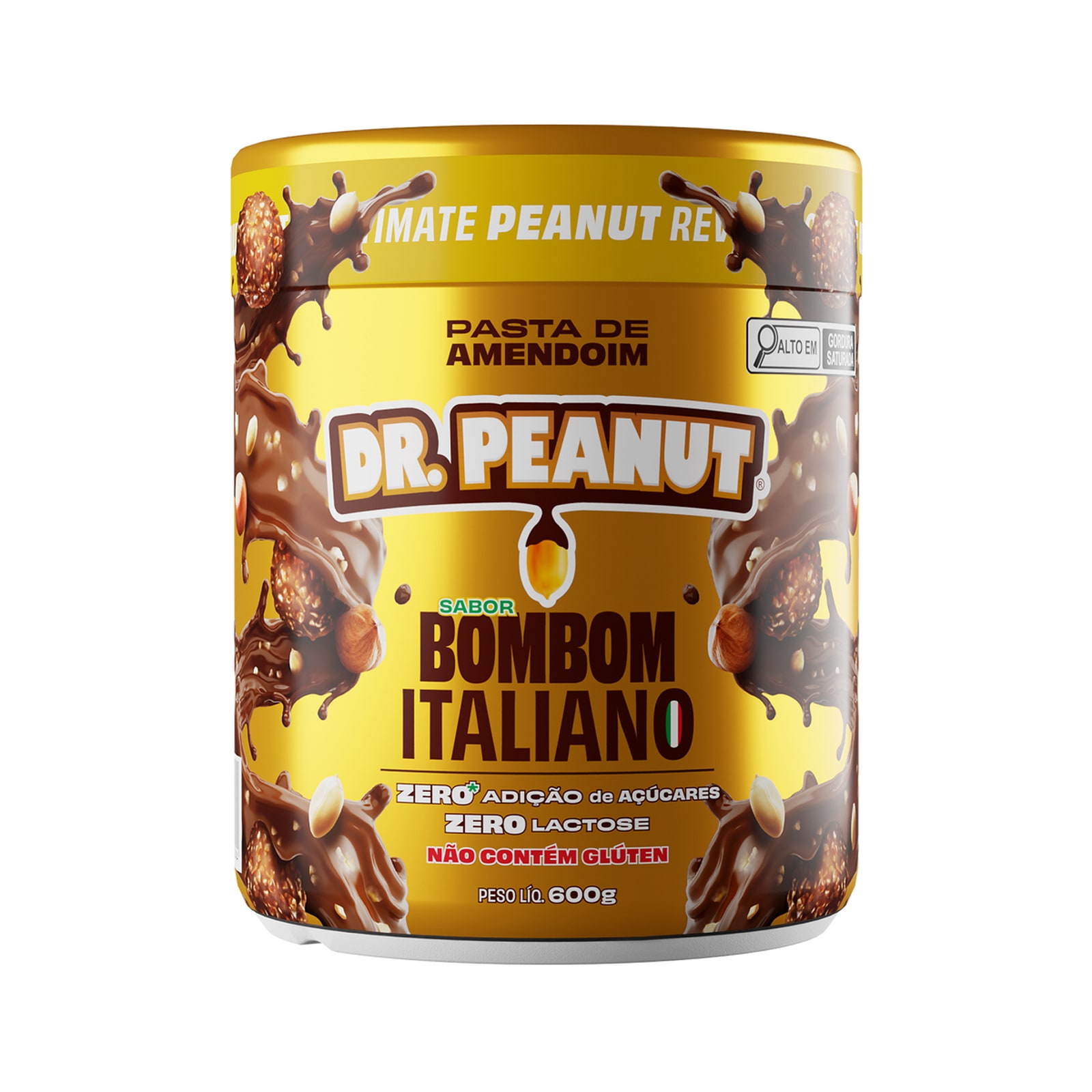 Dr. Peanut Pasta de Amendoim Bombom Italiano — 600 g