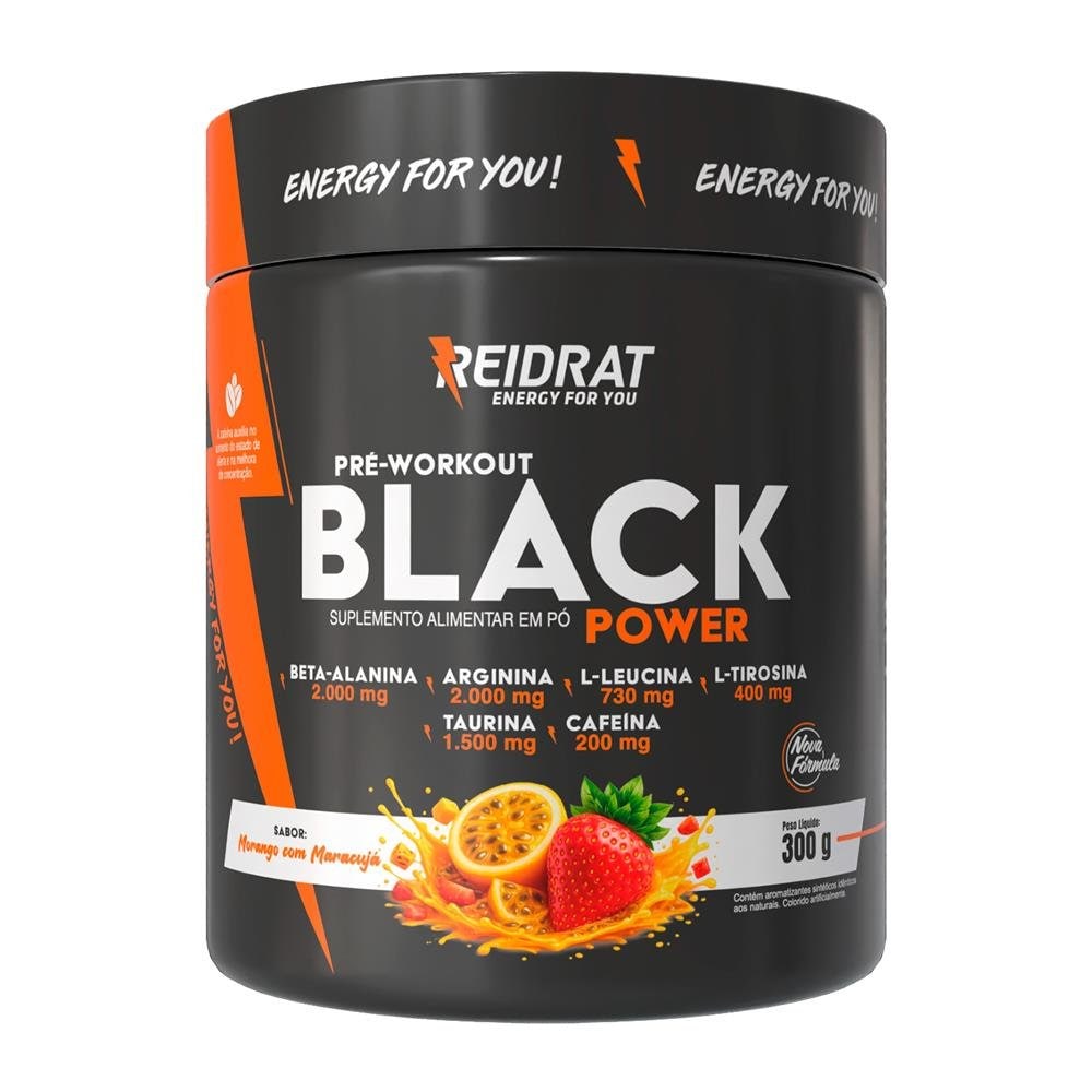 Reidrat Black Power Morango com Maracujá 300 g
