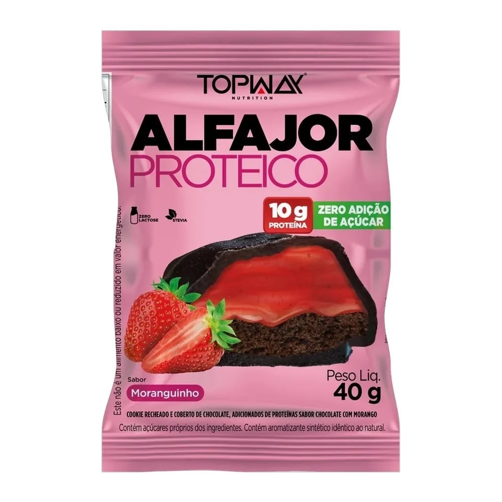 Alfajor Proteico Topway Moranguinho Unidade 40 g