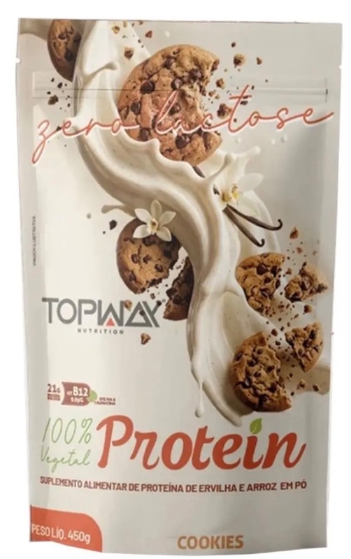 100% Proteína Vegetal Zero Lactose Topway Cookies 450 g