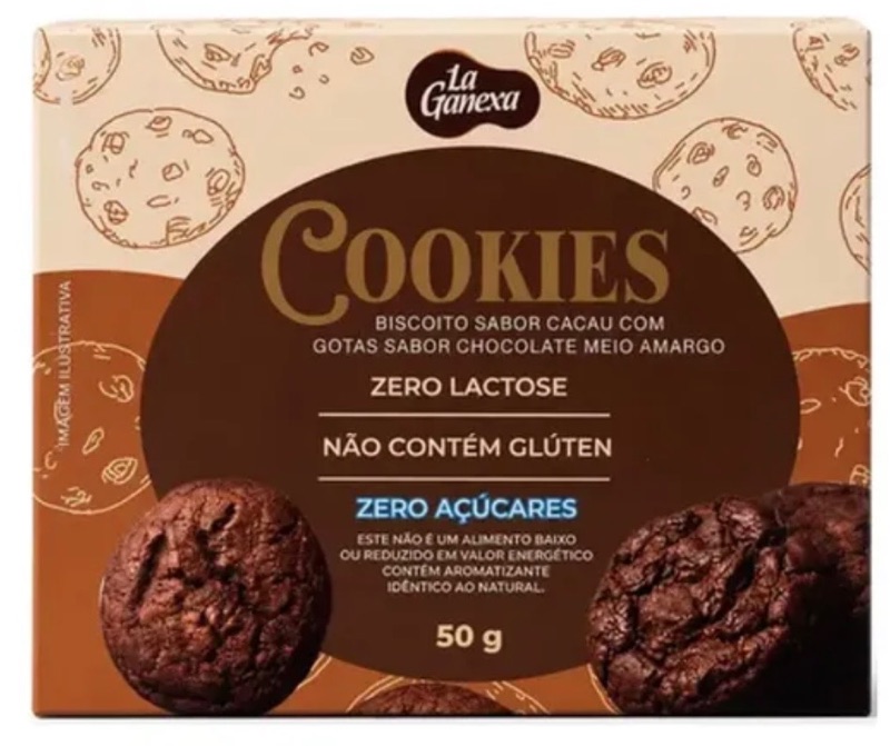 Cookies La Ganexa Cacau com Gotas de Chocolate — 50 g