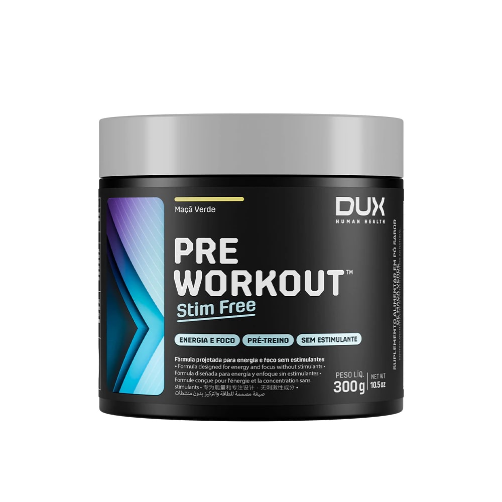 DUX Pre Workout Stim Free Maçã Verde 300g
