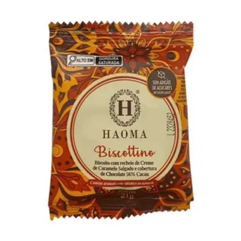 HAOMA DISPLAY BISCOTTINO C COB CHOCOLATE 56% CACAU (STEVIA) 315G HAOMA