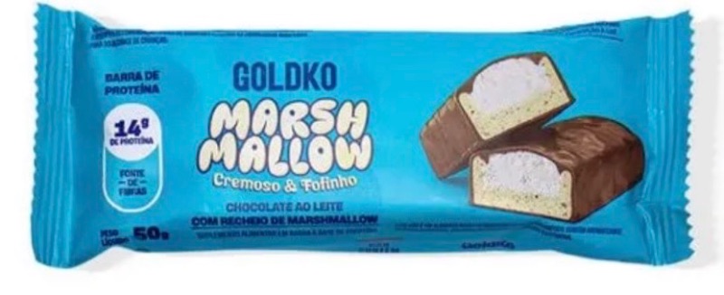 Barra De Proteina Marshmallow Goldko 50g