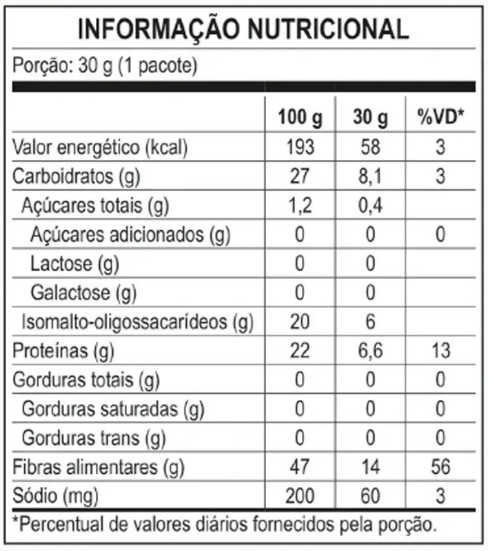 Tabela nutricional de Suspiro Proteico La Ganexa Tradicional — 30 g